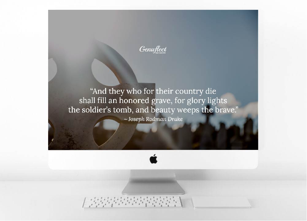 Genuflect - Memorial Day Quote on Mac Desktop Wallpaper