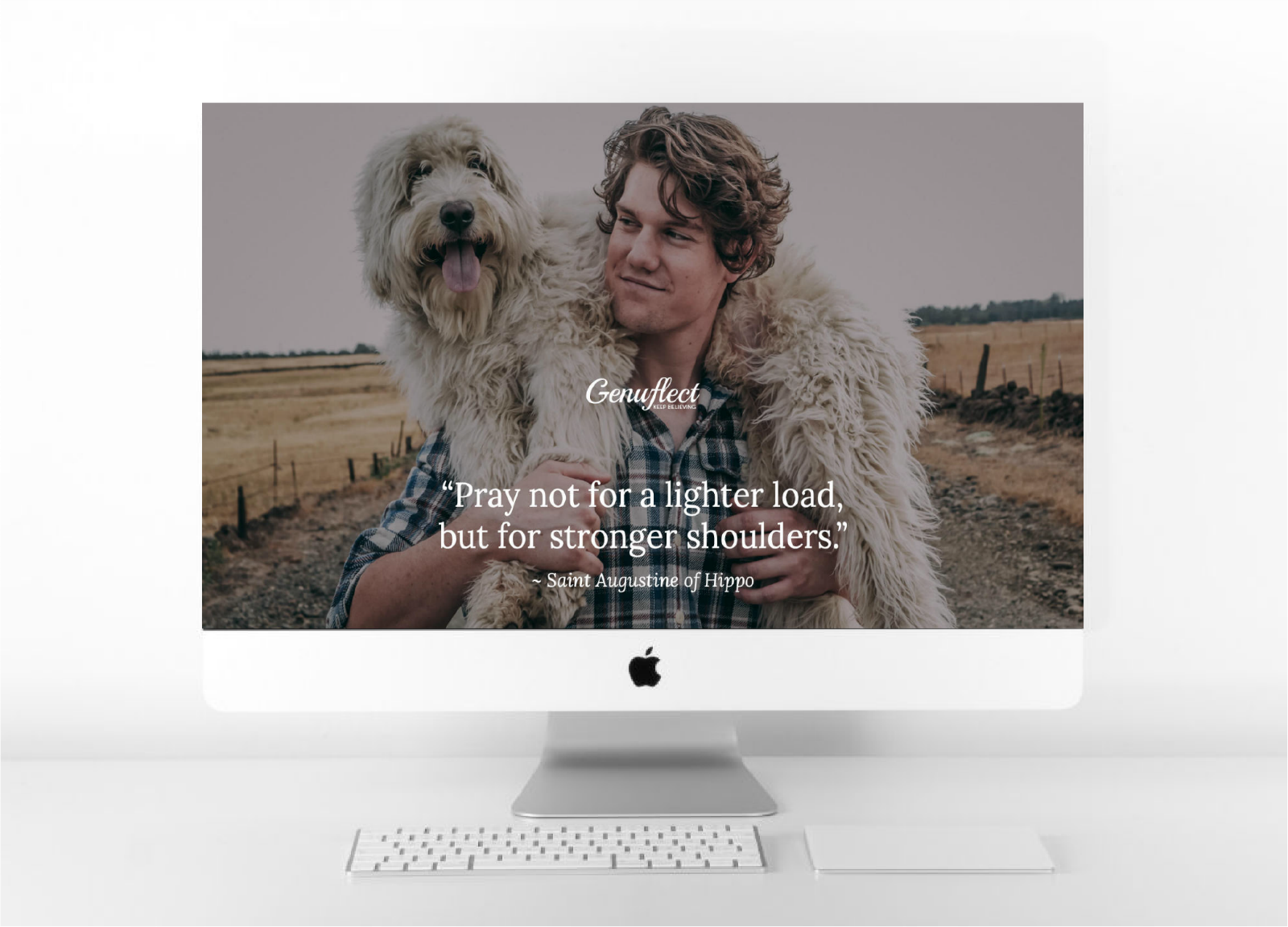 Genuflect.net - Inspirational wallpaper on computer