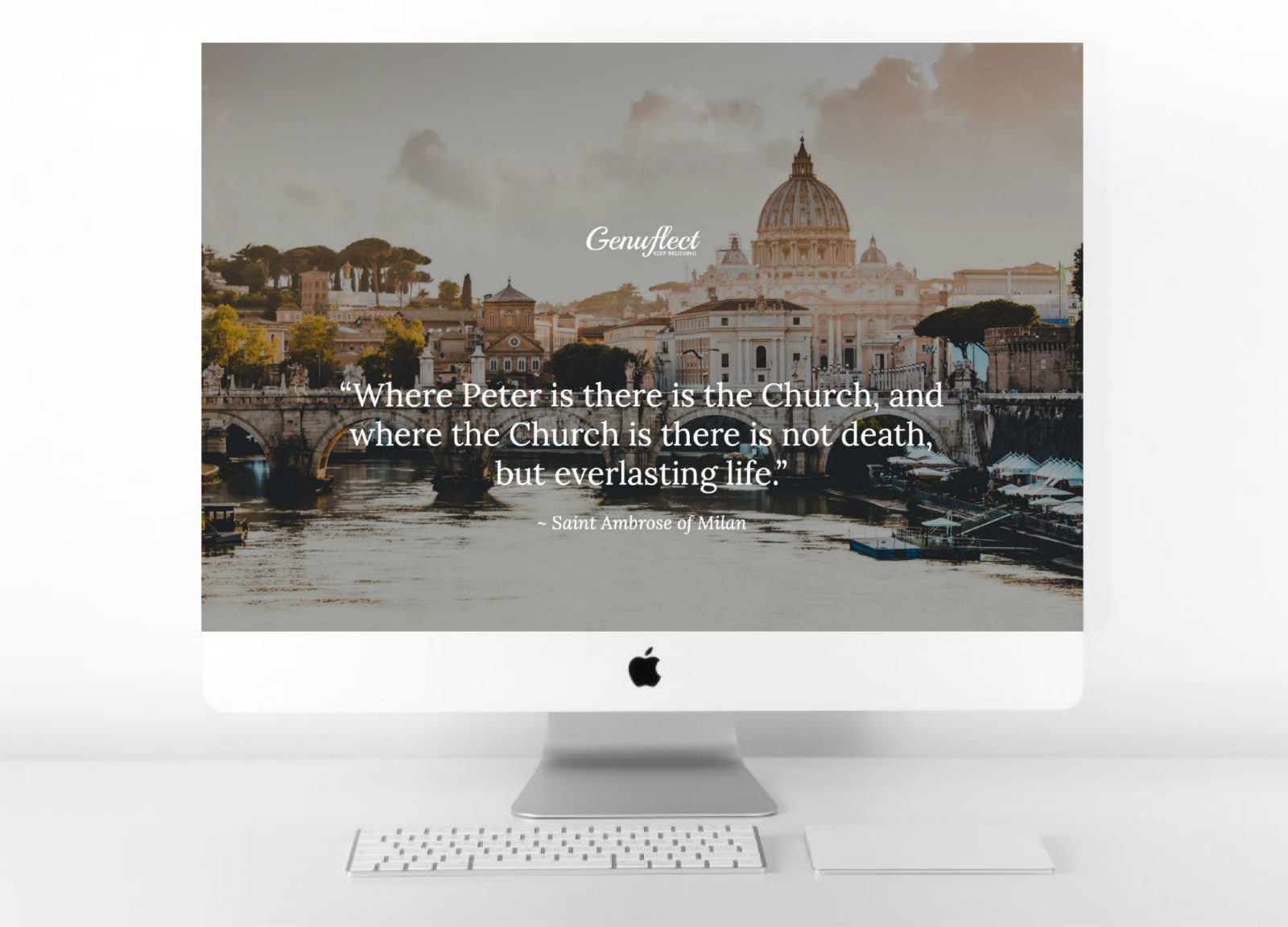 Genuflect.net - Computer Background image of St. Peter's Basilica at the Vatican