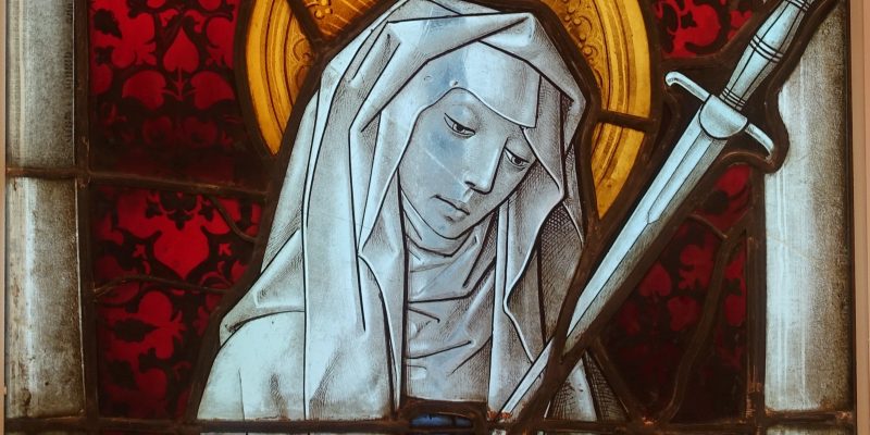 Our Lady of Sorrows stained glass window