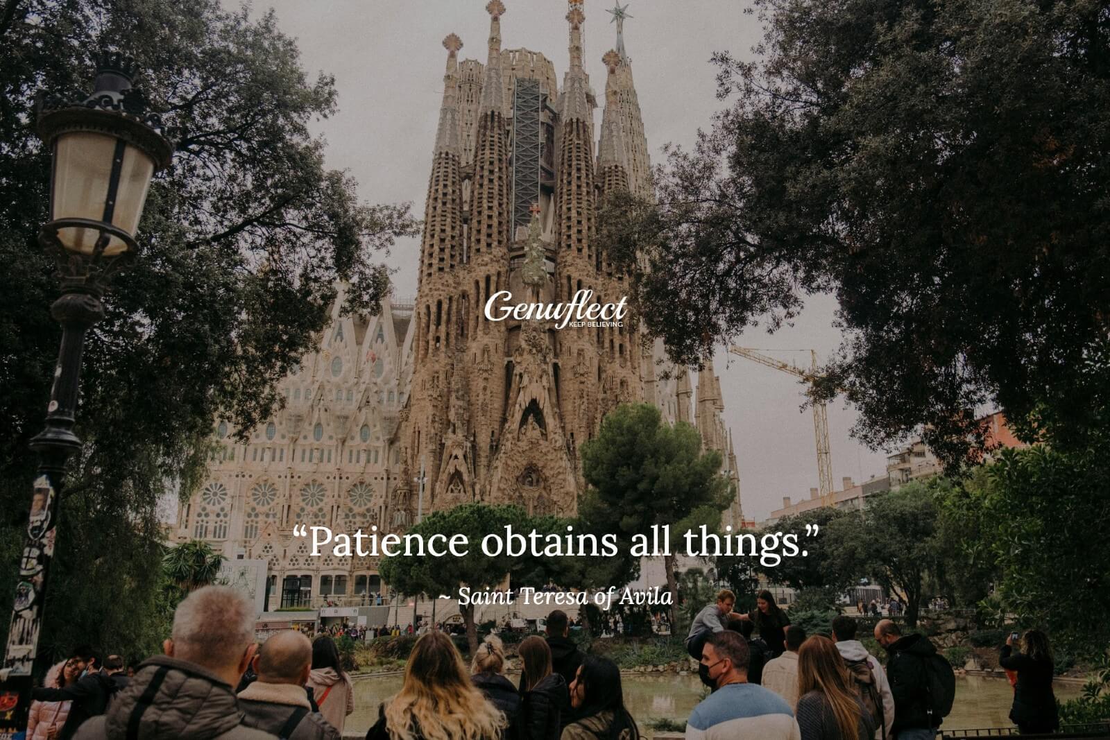 Exterior image of the Sagrada Família Basilica in Barcelona Spain.