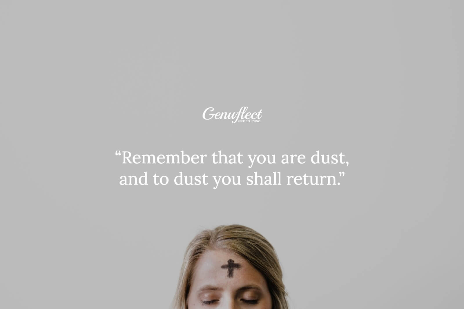 close up image of woman's forehead with cross made with ashes from Ash Wednesday