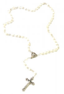 The Rosary Boutique White Mother of Pearl Rosary